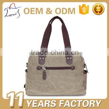 Wholesale Blank Green Canvas Tote Man Bag photo-3