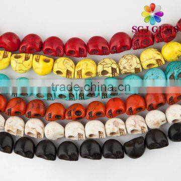 Dyed color turquoise skull beads for fashion jewellery