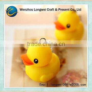 cute rubber duck keychain/led key chain/reflective keychain