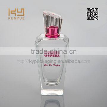 50ml pink hot stamping crystal perfume bottle with shiny cap