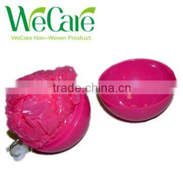 Disposable PE pink raincoat in ball