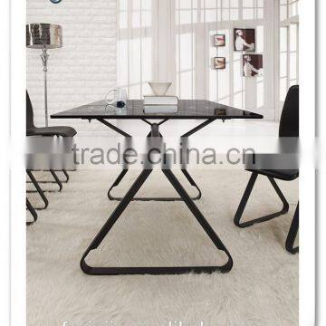 L858 Hot Selling Home Leisure Black Tempered Glass Classic Coffee Table