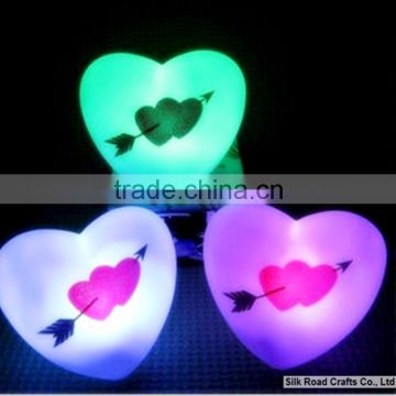 heart-shaped mini night light