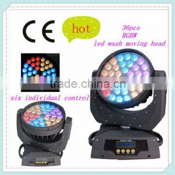 36pcs 8W RGBW 4 in 1 moving head stage led lighting