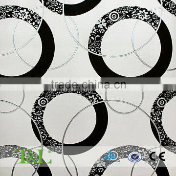 Fashionable modern style pvc wallpapers vinyl