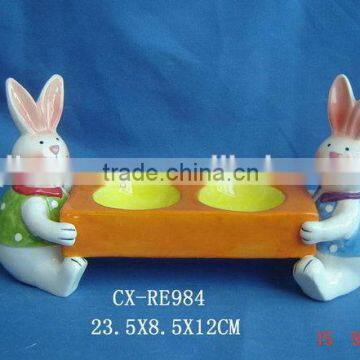 ceramic rabbit egg holder Single egg holder