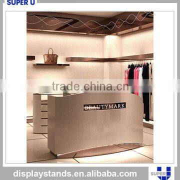 Customized Attractive White Reception Counter photo-4