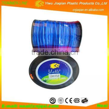 Diameter .130in / Weight 5LB Blue Color Hexagon Shape Cutting Grass Line Nylon Grass Trimmer Line With Spool