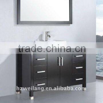 Modern solid wood espresso bathroom furniture