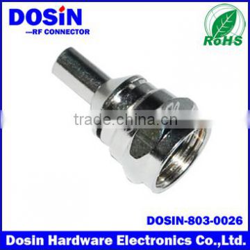 Male crimp wire RF plug F connector