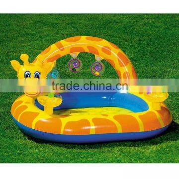 Cute Giraffe Shaped Outdoor Pvc Baby Infant Toddler Inflatable Swimming Pool photo-1