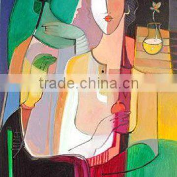 simple style paintings abstract women