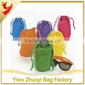 Promotional Bright Color Cute Canvas Drawstring Backpack Bags