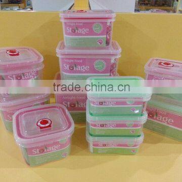 11pcs rectangle date vent food storage container set