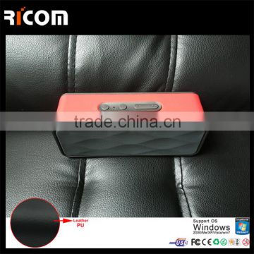 Ricom 6W Leather loud speaker,PU bluetooth speaker made in china,1200MAH cheap speaker-BSP-230--Shenzhen Ricom