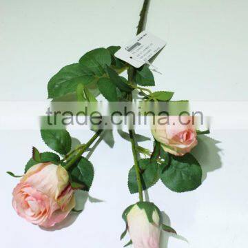 Wholesale Real Touch Rose Weddings Decoration Artificial Flowers Three Heads photo-4