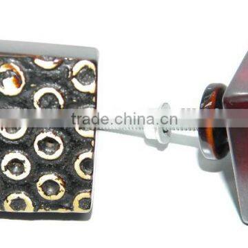 Resin Knob With Metal Fittings - 1.5 Inch Dia photo-3
