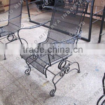 Metal outdoor mesh chairs