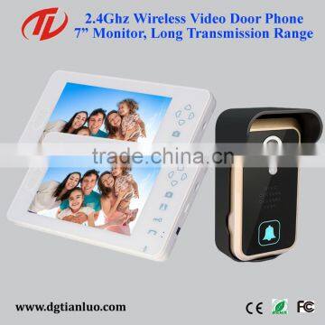 7 Inch Color 2.4GHz Wireless Video Door Phone Along With Door Lock Release photo-2