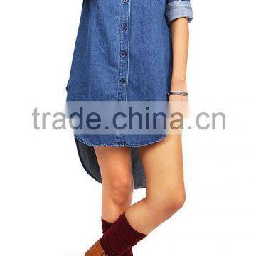 womens Urban denim shirt dress shirt dress for girl