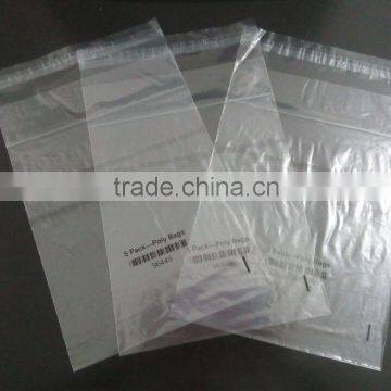 Clear LDPE Self Adhesive Packaging Bag With Printed Barcode