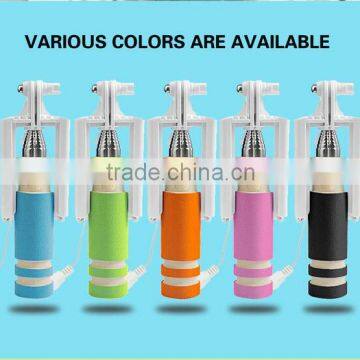 Close to 14cm Mini Wired All In One Selfie Stick For IPhone 6 Plus 5 5s 4s IOS for Samsung Android photo-3