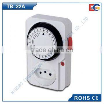 Brazilian 24 hour mechanical timer socket
