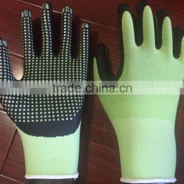 micro foam glove foam nitrile coated gloves with nitrile dot