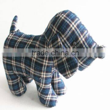 Blue grid cloth sweet lovely dog dolls Plush toys