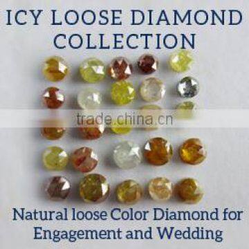 ROSE CUT ICY NATURAL FANCY COLOR LOOSE DIAMONDS VARIETY SHAPES