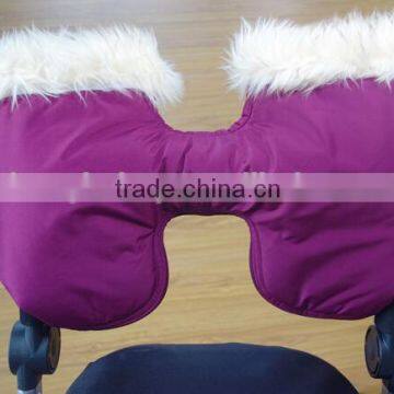 Kids Baby Pram Stroller Accessory Plush Hand Muff Waterproof Gloves Warmer Winter Gift photo-2