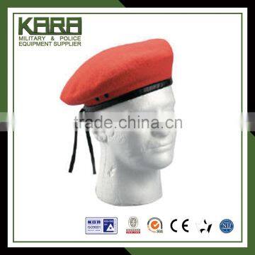 cheap wool red custom design badge cap military beret army hat