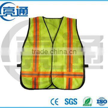 Hi Visibility Reflective Fluorescent green Security adjustable Vests