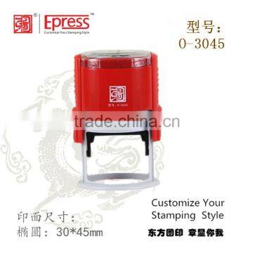 Self Inking Stamps (Oval Size:30x45mm, Red BODY)