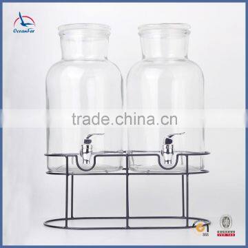 New Products 2016 Glass Jar with Tap Wholesale 6L Glass Beverage Dispenser