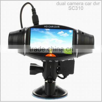 Dual camera lens 140 degree wide angle SC310 Full HD Car Security Cam