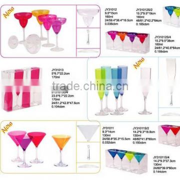 Plastic drinkware tapered shape martini