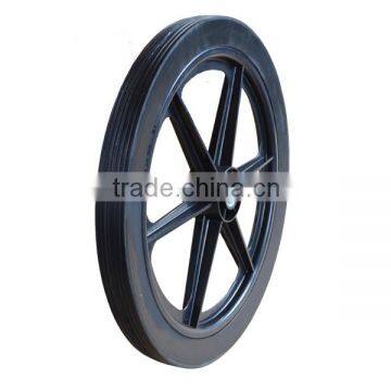 20x1.75 inch semi pneumatic rubber wheel with rib tread for mowers or material handling equipment