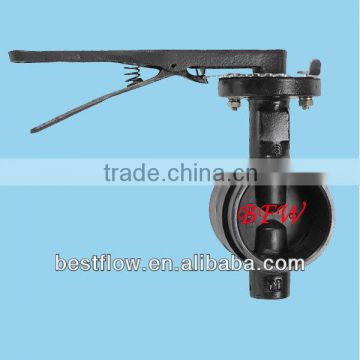 Grooved butterfly valve