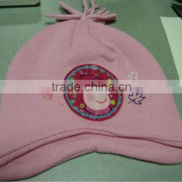 100% acrylic kids knitted hat