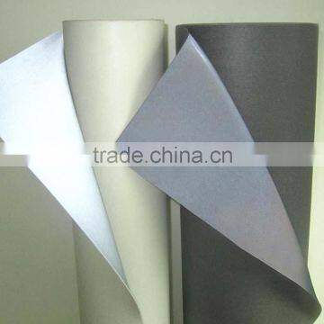 White Black Reflective Space PU for Shoes Material with NON-WOVEN Backing