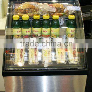 Sandwich display cooler portable refrigerated display cooler for sandwiches