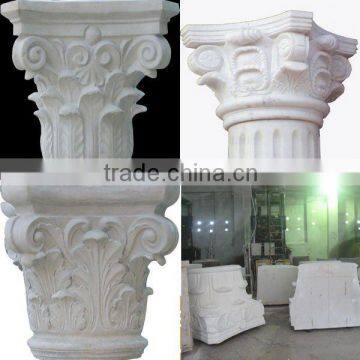 Natural stone column cap