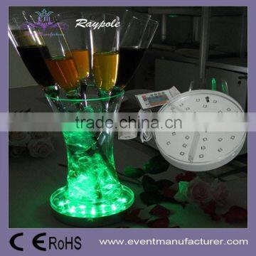Battery Operated Wine Bottle Vase 8 Inch LED Base Table Centerpiece Light for Party Decor photo-4