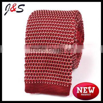 wholesale mens red pink knitted tie KT033