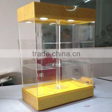 Eco-friendly feature delicate design acrylic material display with LED lock