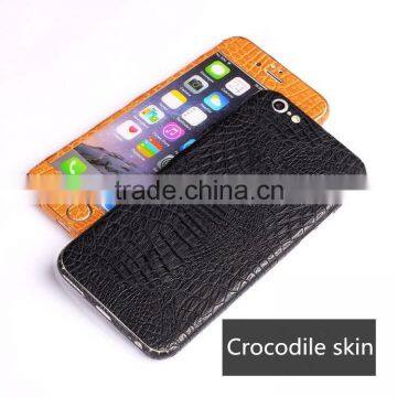 2016 New Coming Crocodile Leather Skin for Iphone 6s Plus, for Iphone 6 Plus Sticker Decal Skin Cover With Leather Material