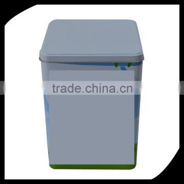 customized washing powder tin box/High quality salable handle large rectangular tin box for washing powder