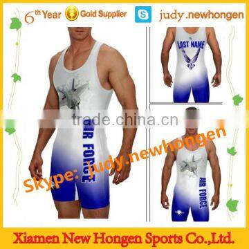 wholesale low cut custom wrestling singlet