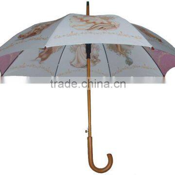 straight umbrella,classy umbrella,good umbrella,wooden umbrella,pongee umbrella,nylon umbrella,printing umbrella,new gifts